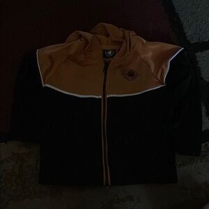 Orange and Black Zip-Up Hoodie